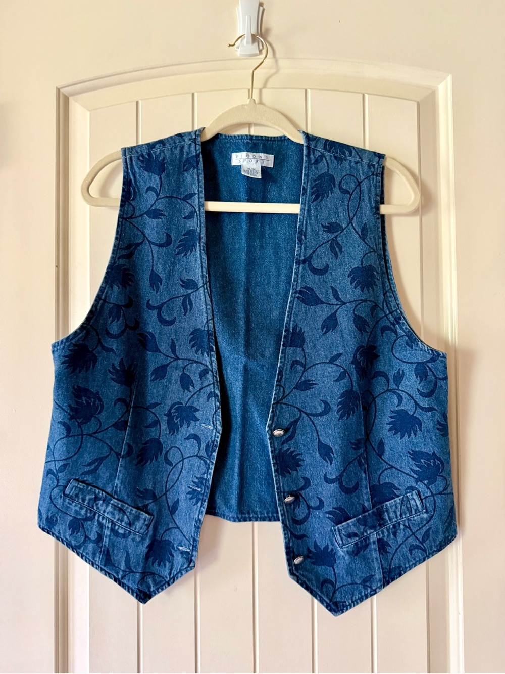 Vintage 1990's Denim Vest from the Picone Sport Label